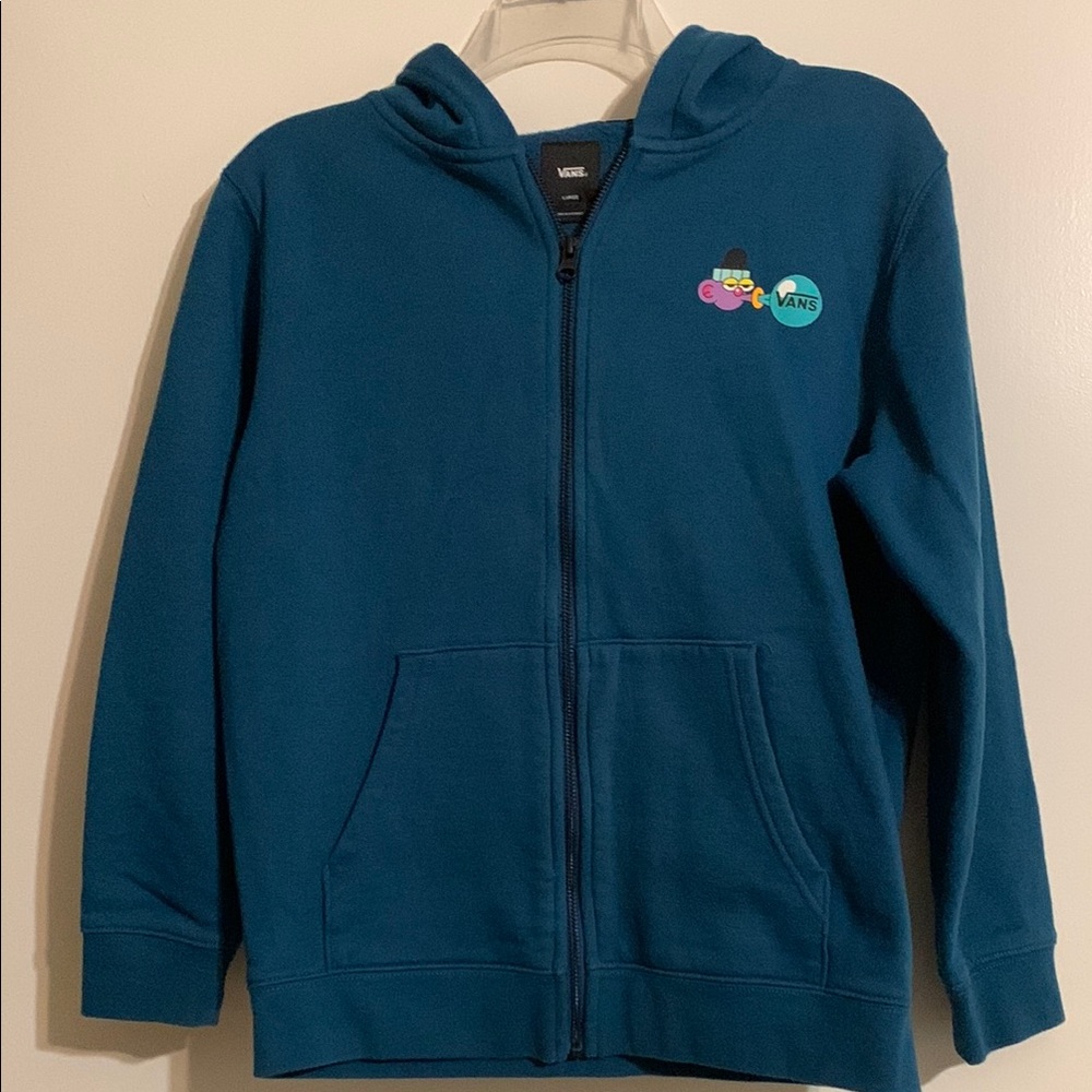 Vans Blue Zip-Up Hoodie Sweatshirt